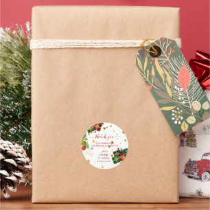 Sticker Rond Joyeux Noël Fête