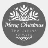 Sticker Rond joyeux Noël hygge élégant (Devant)