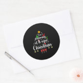 Sticker Rond Joyeux Noël Je Rêve D'Un Vin Noël (Enveloppe)