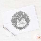 Sticker Rond Joyeux Noël Joyeux Vacances Hiver Personnalisé (Enveloppe)