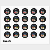 Sticker Rond Joyeux Noël juif Chrismukkah Hanoukka (Feuille)
