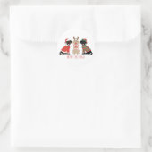 Sticker Rond Joyeux Noël Labrador Retriever Dogs (Sac)