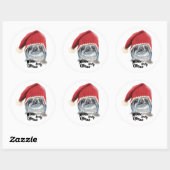 Sticker Rond Joyeux Noël Lazy (Feuille)