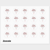 Sticker Rond Joyeux Noël manuscrit tendance (Feuille)