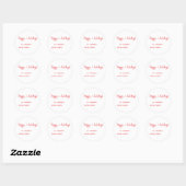 Sticker Rond Joyeux Noël minimaliste (Feuille)
