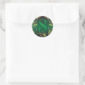 Sticker Rond Joyeux Noël Monogramme (Sac)
