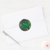 Sticker Rond Joyeux Noël Monogramme (Enveloppe)