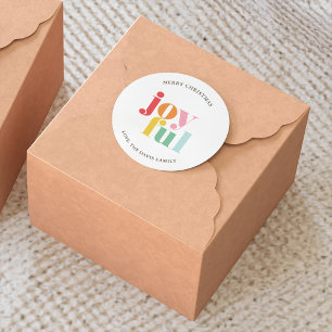 Sticker Rond Joyeux Noël Multicolor