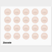 Sticker Rond Joyeux Noël Neige Rose Parties scintillant Classy (Feuille)