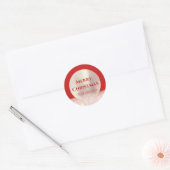 Sticker Rond Joyeux Noël Nom Rose Red Parties scintillant Spark (Enveloppe)