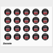 Sticker Rond Joyeux Noël Nous Vous Souhaitons Ameri Xmas Americ (Feuille)