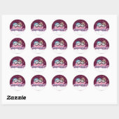 Sticker Rond Joyeux Noël Panda (Feuille)