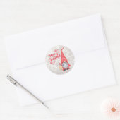 Sticker Rond Joyeux Noël, Parties scintillant Bokeh, Mignonne G (Enveloppe)