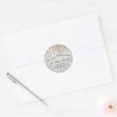 Sticker Rond Joyeux Noël Parties scintillant RSVP Rose Smoky Bl (Enveloppe)