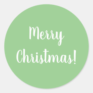 Sticker Rond Joyeux Noël Pastel Green