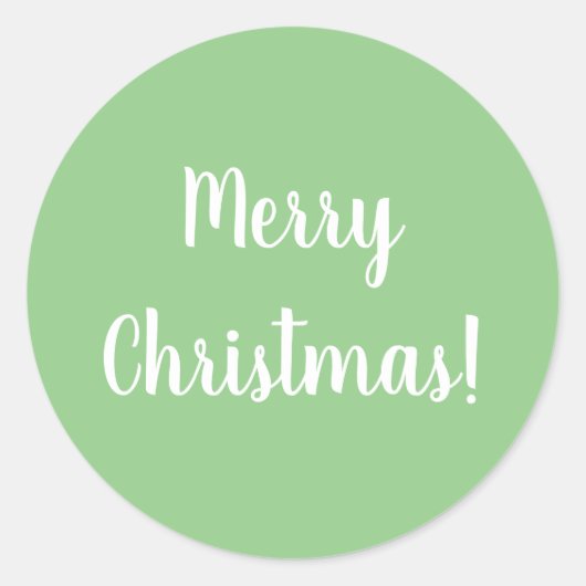Sticker Rond Joyeux Noël Pastel Green (Devant)
