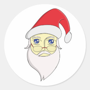 Sticker Rond Joyeux Noël Père Noël