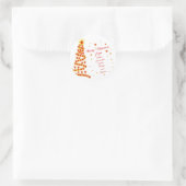 Sticker Rond Joyeux Noël personnalisé de (Sac)