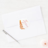 Sticker Rond Joyeux Noël personnalisé de (Enveloppe)