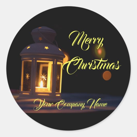 Sticker Rond Joyeux Noël pour vos clients ! (Devant)