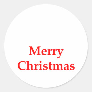 Sticker Rond Joyeux Noël Rouge Le MUSÉE Zazzle Cadeaux