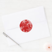 Sticker Rond Joyeux Noël Rouge Snowflake Script minimaliste (Enveloppe)