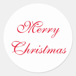 Sticker Rond Joyeux Noël rouge | Vacances