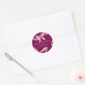 Sticker Rond Joyeux Noël Ruban Rose (Enveloppe)