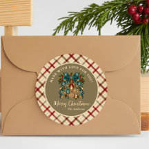 Joyeux Noël Ruban Velours Sarcelle Plaid Rouge Tau
