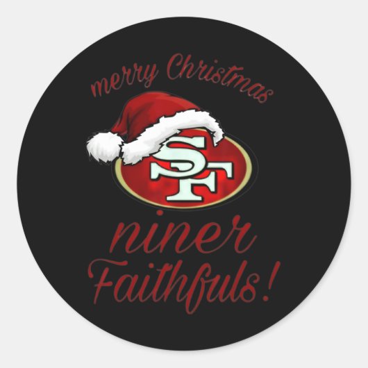 Sticker Rond Joyeux Noël Sf 49 Niner Faithfuls (Devant)