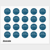 Sticker Rond Joyeux Noël simple à partir du nom Cadeau (Feuille)