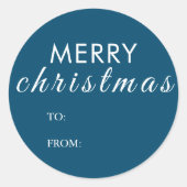 Sticker Rond Joyeux Noël simple à partir du nom Cadeau (Devant)