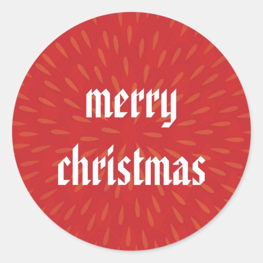Sticker Rond Joyeux Noël Snowflakes Classic Round S (Devant)