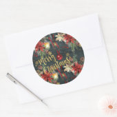 Sticker Rond Joyeux Noël Splendor brillant (Enveloppe)