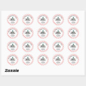 Sticker Rond "Joyeux Noël" Stripes-Deer Tree Star (Feuille)