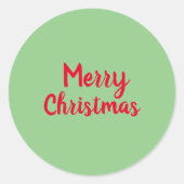 Sticker Rond Joyeux Noël Vacances Vert (Devant)