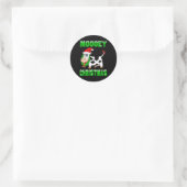 Sticker Rond Joyeux Noël - Vache de Noël  (Sac)