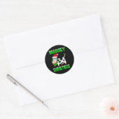 Sticker Rond Joyeux Noël - Vache de Noël  (Enveloppe)