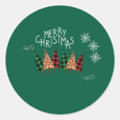 Sticker Rond Joyeux Noël vert (Devant)