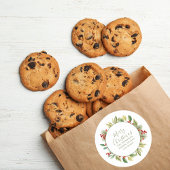 Sticker Rond Joyeux Noël vert Wreath Custom