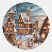 Sticker Rond Joyeux Noël vintage (Devant)