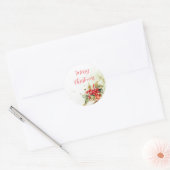 Sticker Rond Joyeux Noël Vintage (Enveloppe)