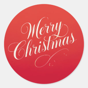 Sticker Rond Joyeux Nouvel An Joyeux Noël Période des Fêtes