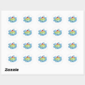Sticker Rond Joyeux Nowruz (Feuille)