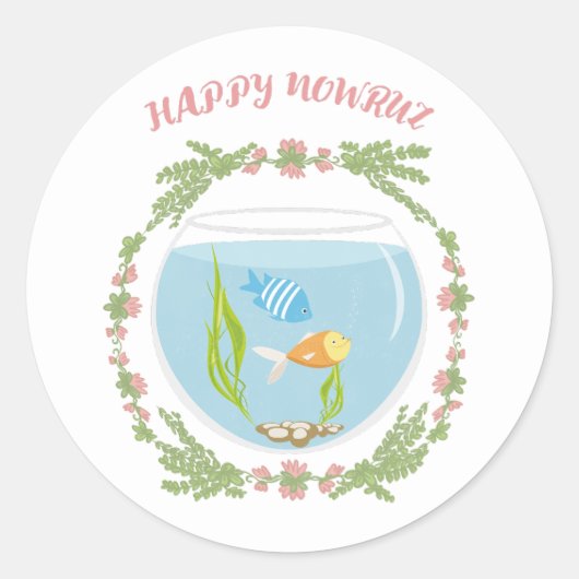 Sticker Rond Joyeux Nowruz (Devant)