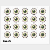 Sticker Rond Joyeux oeil d'Halloween (Feuille)