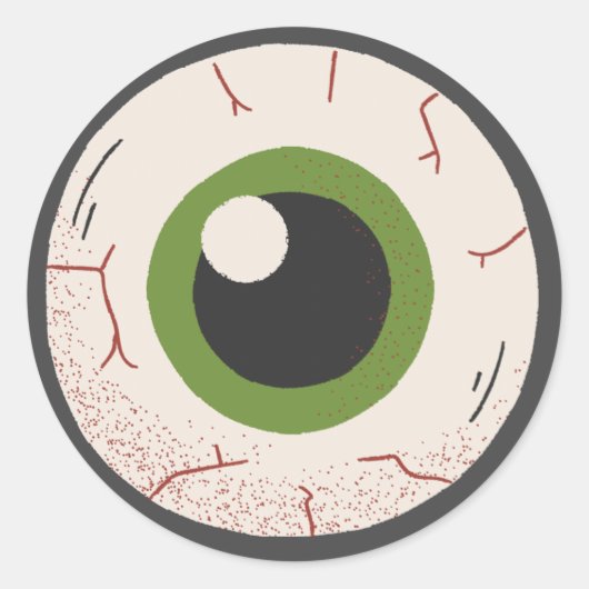 Sticker Rond Joyeux oeil d'Halloween (Devant)