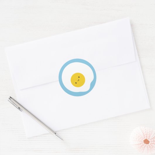 Sticker Rond Joyeux oeuf frit (Enveloppe)