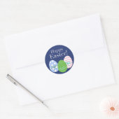 Sticker Rond Joyeux oeufs de Pâques (Enveloppe)