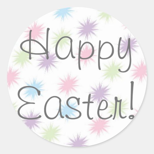 Sticker Rond Joyeux Pâques ! (Devant)